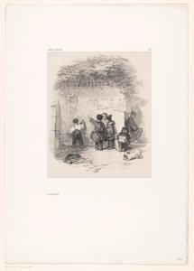 Children in Front of a Wall from Souvenirs of Artists by Eugene Leroux
