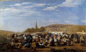 A Forgiveness to Saint Anne la Palud in 1858 by Eugene Louis Boudin
