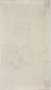 Breton Women on the Beach by Eugene Louis Boudin