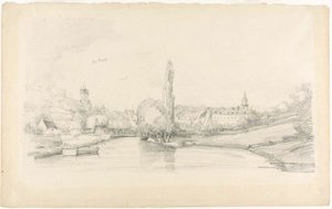Canal Scene Near Brussels by Eugene Louis Boudin