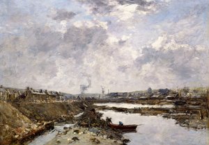 Fecamp, the Rear Port under Construction by Eugene Louis Boudin