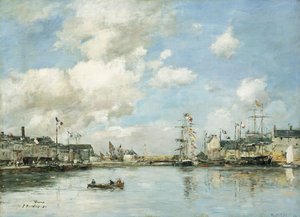 Fecamp, the Basin by Eugene Louis Boudin