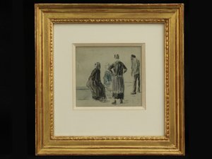 Figures on a Beach, c.1860 by Eugene Louis Boudin