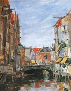 Ary Scheffer Square, Dordrecht by Eugene Louis Boudin