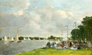Regattas at Argenteuil, 1866 by Eugene Louis Boudin