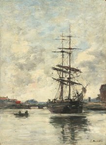 Ship on the Touques by Eugene Louis Boudin