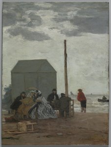The Beach at Deauville, 1864 by Eugene Louis Boudin