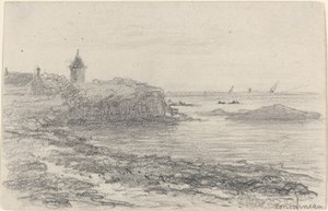 The Coast at Concarneau by Eugene Louis Boudin