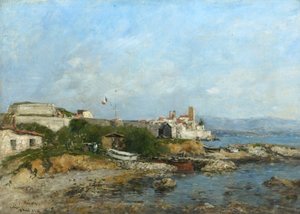 The Fortifications at Antibes, France, 1893 by Eugene Louis Boudin
