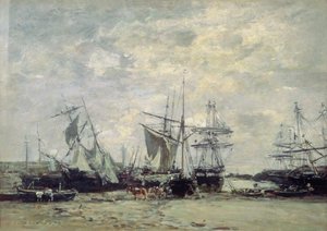 The Port of Portieux by Eugene Louis Boudin
