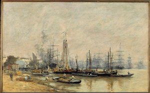 The Port of Bordeaux by Eugene Louis Boudin