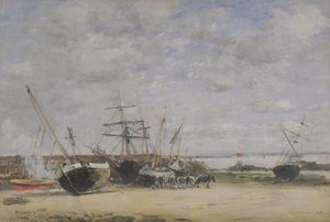 Vessels and Horses on the Shoreline