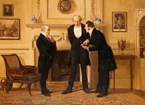Figures in an Interior by Eugene Louis Lami