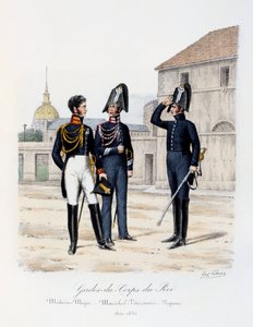 Gardes-du-Corps de Roi, Médecin-Major, Maréchal-Vétérinaire and Piqueur by Eugene Titeux