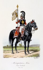 Mousquetaires Noirs, Standard Bearer, 1814-15 by Eugene Titeux