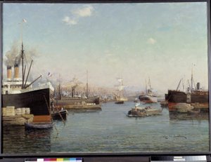 Le port de la Joliette by Eugene de Barberis