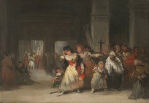 Inside the Church by Eugenio Lucas Velázquez