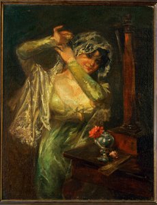 The Maja with the Rose by Eugenio Lucas Velazquez