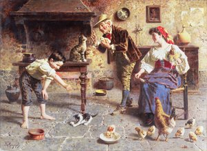 In the Kitchen by Eugenio Zampighi
