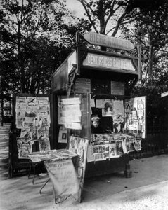 Kiosk in Paris, c.1910 by Eugène Atget