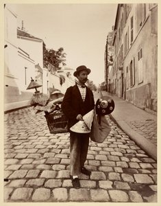 Lampshade Merchant by Eugène Atget