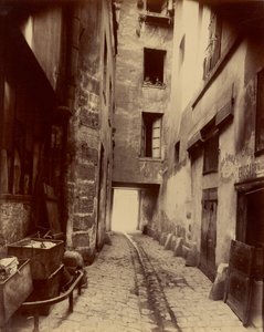 Old Courtyard, 22 rue Quincampoix by Eugène Atget