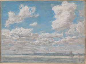 Seascape with Open Sky by Eugène Boudin