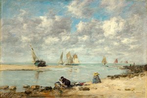 Washerwoman near Trouville. Ca. 1872/1876