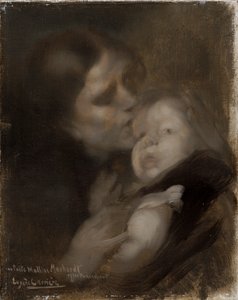 Mother and child by Eugène Carrière