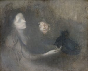 Woman with a Hat by Eugène Carrière