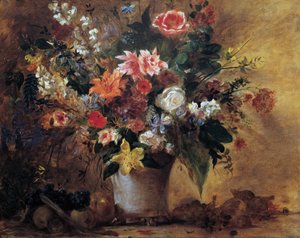 Flower Still Life by Eugène Delacroix
