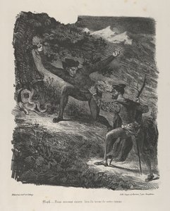 Faust and Mephistopheles in the Hartz Mountains, 1825-27 by Eugène Delacroix