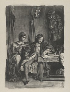 Goetz von Berlichingen Writing His Memoirs by Eugène Delacroix