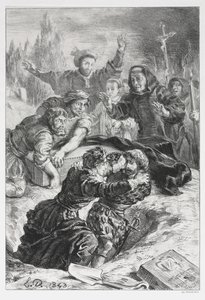 Hamlet: Hamlet and Laertes in the Grave of Ophelia