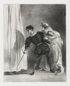 Hamlet: The Murder of Polonius by Eugène Delacroix
