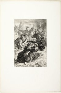 Hamlet and Laertes in Ophelia