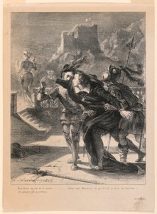 Illustration for Hamlet: Hamlet Tries to Follow the Ghost of His Father (I,4)