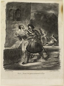 Mephistopheles and Faust Fleeing after the Duel by Eugène Delacroix