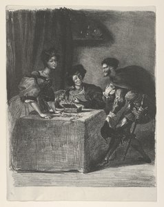 Mephistopheles Presents Himself to Martha (Goethe, Faust) by Eugène Delacroix