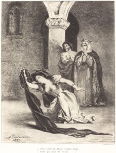 The Song of Ophelia (Act IV, Scene V) by Eugène Delacroix