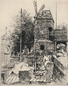 Le Moulin de la Galette, Montmartre by Eugène Delâtre