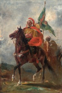 An Orientalist Chieftain on Horseback by Eugène Fromentin