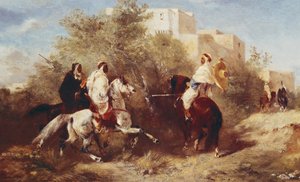 Arab Horsemen by Eugène Fromentin