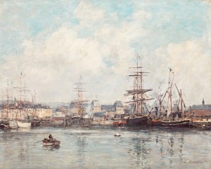 Casimir Delavigne Basin at Le Havre by Eugene Louis Boudin