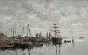 Portrieux, the Port by Eugene Louis Boudin