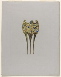 Design for a Nymph Comb by Eugene Grasset