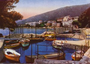 Abbazia, now Opatija in Croatia: Porticciuolo con veduta del lungomare Sud by European Photographer