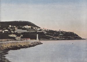Entrance to the Port of Nice and Mount Boron by European Photographer