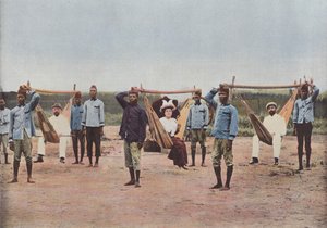 Hammock Bearers in Dahomey by European Photographer