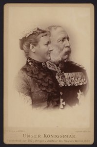Portrait, Albert, King of Saxony, and his wife, formerly Princess Carola of Sweden by European Photographer